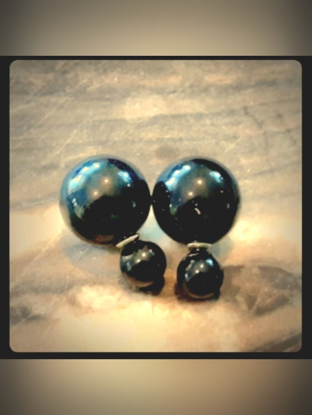Front-to-back black earrings
